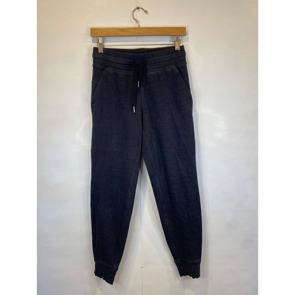 Lululemon 4 Warm Down Jogger II Sweatpants Heathered Core Black Textured - Picture 3 of 7